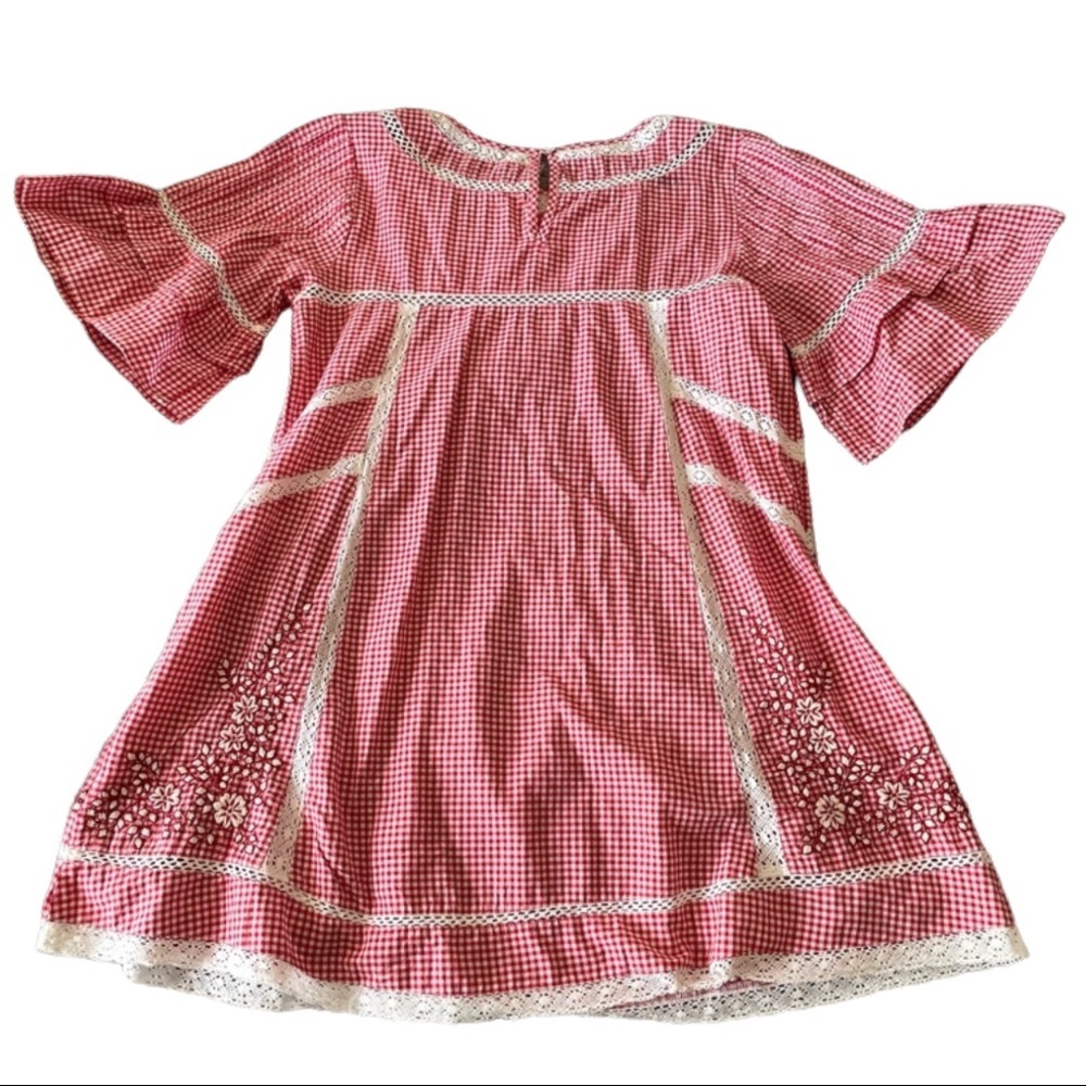 🛑 FINAL MARKDOWN🛑 FREE PEOPLE SUNNY DAY GINGHAM DRESS - Picture 3 of 6